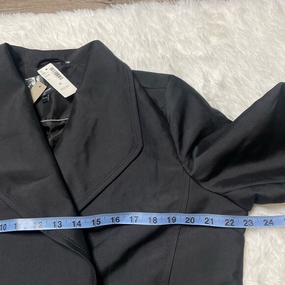 New with Tags Reitmans Trench Coat Black Womens Size XL Water Repellant - Picture 5 of 9